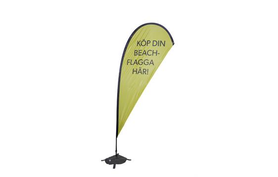 9412991   Beachflagg "Dråpe Medium" 290 cm inkludert trykk, mast og bæreveske